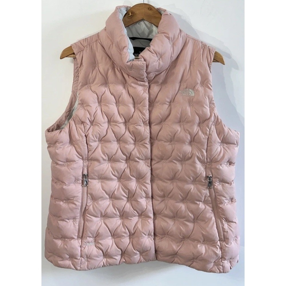 The North Face 550 Down Women's Holladown CRP Vest Quilted Puffer Sz Large EC